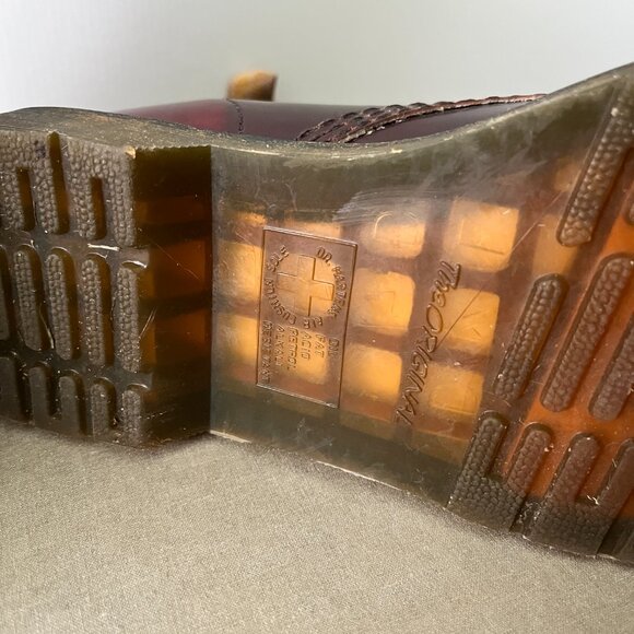 Dr Martens Vegan Cherry Red Boots Women's Size 9 US - Picture 10 of 11